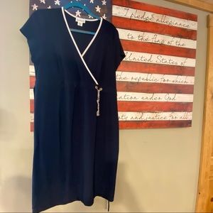 Navy maternity dress
